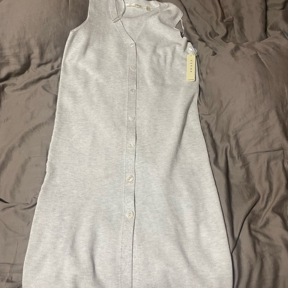 Cyrus Gray Midi Dress